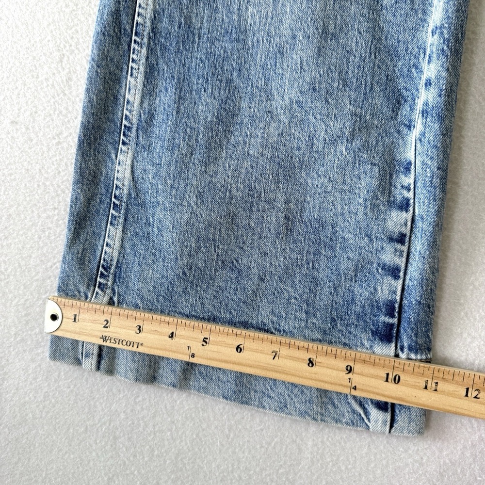 Pilcro Anthropolgie Jeans Womens‎ 28 Wide Leg Ankle Crop Denim Back Zip Fade - Picture 11 of 13